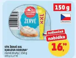 Penny Market SÝR ŽERVÉ XXL KARLOVA KORUNA různé druhy nabídka