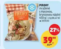 Penny Market PIROHY mražené s masovou, brynzovou náplní nabídka