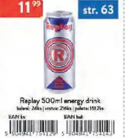 Qanto Replay energy drink nabídka