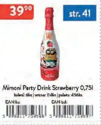 Qanto Mimoni Party Drink Strawberry nabídka