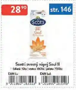 Qanto Scotti ovesný nápoj Soul nabídka