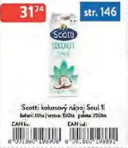 Qanto Scotti kokosový nápoj Soul nabídka