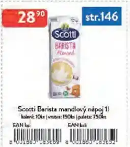 Qanto Scotti Barista mandlový nápoj nabídka