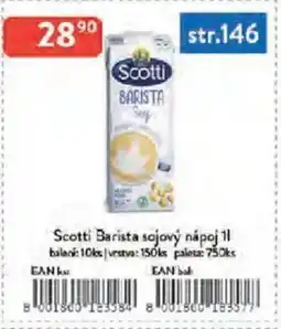 Qanto Scotti Barista sojový nápoj nabídka