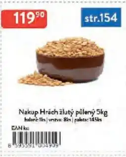 Qanto Nakup Hrách žlutý půlený nabídka