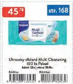 Qanto Ubrousky vlhčené Multi Cleananing 100 ks Paksel nabídka