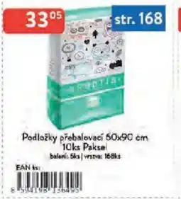 Qanto Podložky přebalovací 60x90 cm 10ks Paksel nabídka