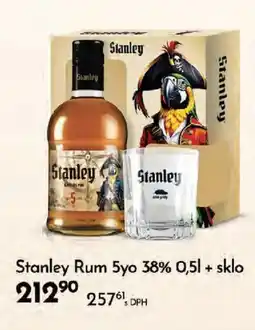 Qanto Stanley Rum 5yo 38% + sklo nabídka