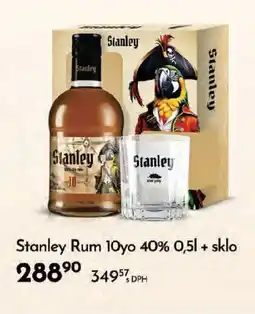 Qanto Stanley Rum 10yo 40% + sklo nabídka