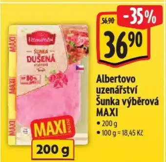 Albert Albertovo uzenářství Šunka výběrová MAXI nabídka