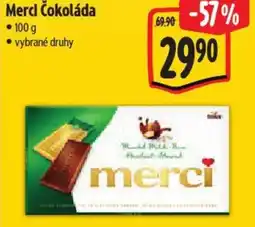 Albert Merci Čokoláda nabídka