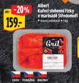 Albert Albert Kuřecí stehenní řízky v marinádě Středomoří nabídka