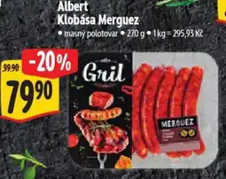 Albert Albert Klobása Merguez nabídka