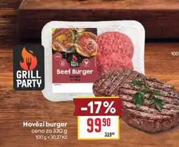 Billa Hovězí burger cena za nabídka