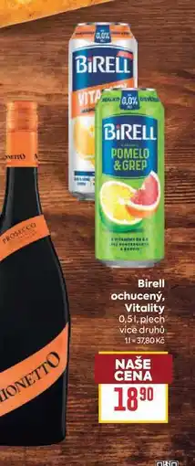 Billa Birell ochucený, Vitality 0,51, plech nabídka