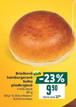 Billa Briošková hamburgerová bulka předkrojená z naší pece nabídka