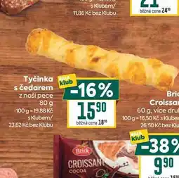 Billa Tyčinka s čedarem z naší pece nabídka