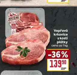 Billa Vepřová krkovice s kostí plátky cena za nabídka