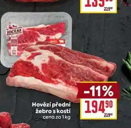 Billa Hovězí přední žebro s kostí cena za nabídka