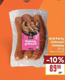 Billa Grill Party Grilovací klobásy nabídka