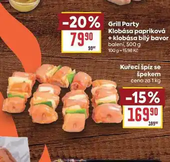 Billa Kuřecí špíz se špekem cena za nabídka