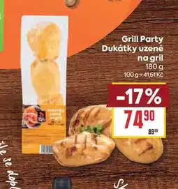 Billa Grill Party Dukátky uzené na gril nabídka