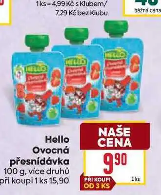 Billa Hello Ovocná přesnídávka nabídka