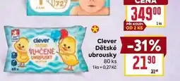 Billa Clever Dětské ubrousky 80 ks nabídka