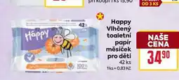 Billa Happy Vlhčený toaletní papír měsíček pro děti 42 ks nabídka