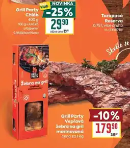 Billa Grill Party Vepřová žebra na gril marinovaná cena za nabídka