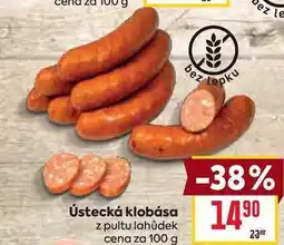 Billa Ústecká klobása z pultu lahůdek cena za nabídka