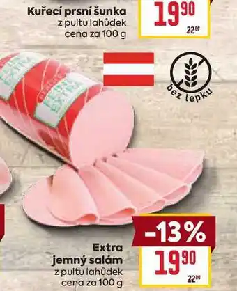 Billa Extra jemný salám z pultu lahůdek cena za nabídka