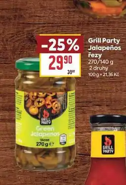 Billa Grill Party Jalapeños řezy 270/140 g nabídka