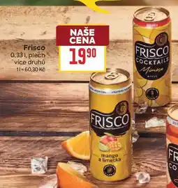 Billa Frisco 0,331, plech nabídka