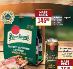 Billa Pilsner Urquell nabídka