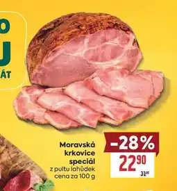 Billa Moravská krkovice speciál z pultu lahůdek cena za nabídka