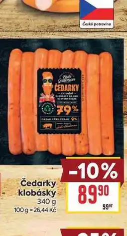 Billa Čedarky klobásky nabídka