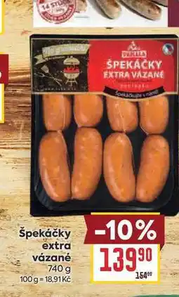 Billa Špekáčky extra vázané nabídka