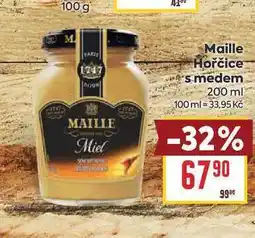 Billa Maille Hořčice s medem nabídka
