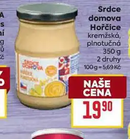 Billa Srdce domova Hořčice kremžská, plnotučná nabídka