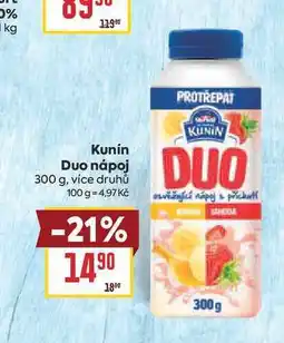 Billa Kunín Duo nápoj nabídka