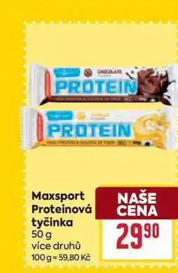 Billa MaxSport Proteinová tyčinka 50g, vybrané druhy nabídka