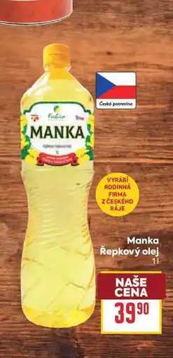 Billa Manka Řepkový olej nabídka