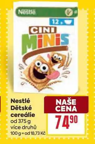 Billa Nestlé Dětské cereálie od nabídka