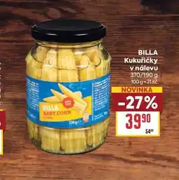 Billa BILLA Kukuřičky v nálevu 370/190 g nabídka