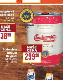 Billa Budweiser Budvar Originál 5l, soudek nabídka