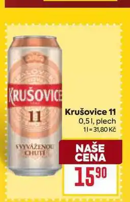 Billa Krušovice 11 0,51, plech nabídka