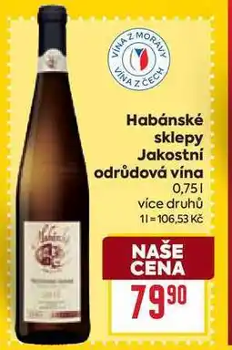 Billa Habánské sklepy Jakostní odrůdová vína nabídka