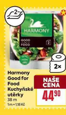 Billa Harmony Good for Food Kuchyňské utěrky 38 m nabídka