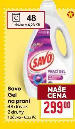 Billa Savo Gel na praní 48 dávek nabídka